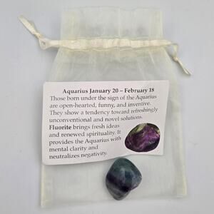 Polished Fluorite Aquarius Mineral Stone Mental Clarity Neutralize Negativity